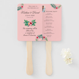 Leque Tema de casamento floral tropical