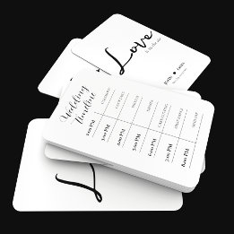 Leque Tema Elegante de Casamento Negro e Branco