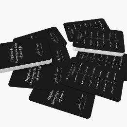 Leque Tema Elegante de Casamento Negro e Branco