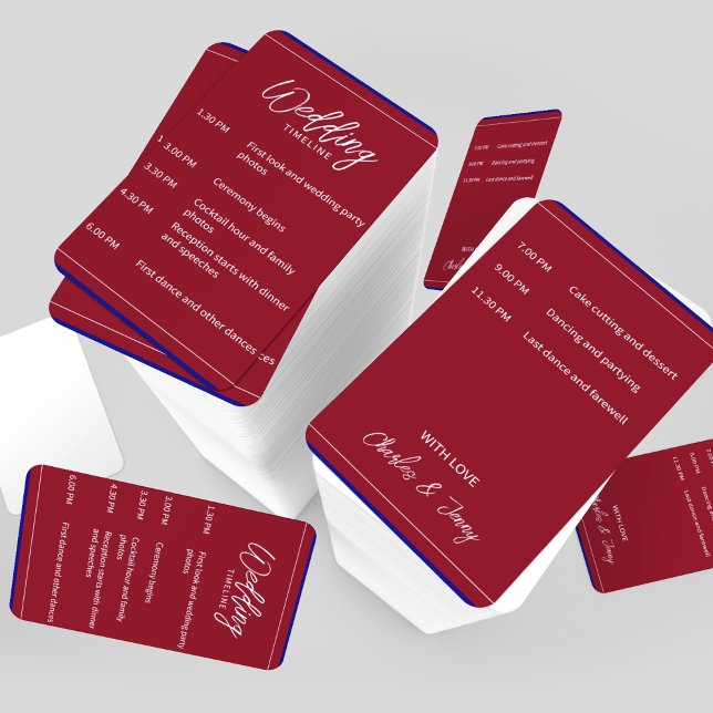 Leque Tema Real de Casamento Vermelho e Azul (Try out this wedding programs details hand fan which will be more useful to your guests for outdoor)