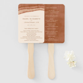 Leque Terracotta Ombre | Programa de Casamento de Boho M