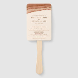 Leque Terracotta Ombre | Programa de Casamento de Boho M