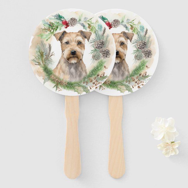 Leque Terrier da Baía de Chesapeake Coroa de Natal Festi (Frente e Verso)