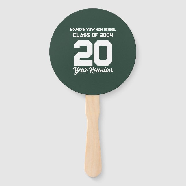 Leque Texto desportivo branco da Reunião do Segundo grau (Frente)