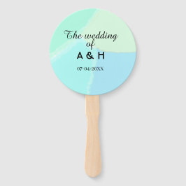 Leque The wedding of add couple name initial letter date