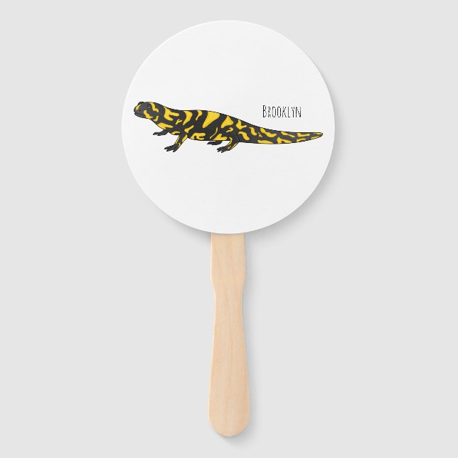 Leque Tiger salamander cartoon illustration  (Frente)