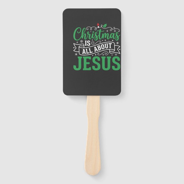 Leque Tipografia Natal é Tudo Sobre Jesus (Frente)