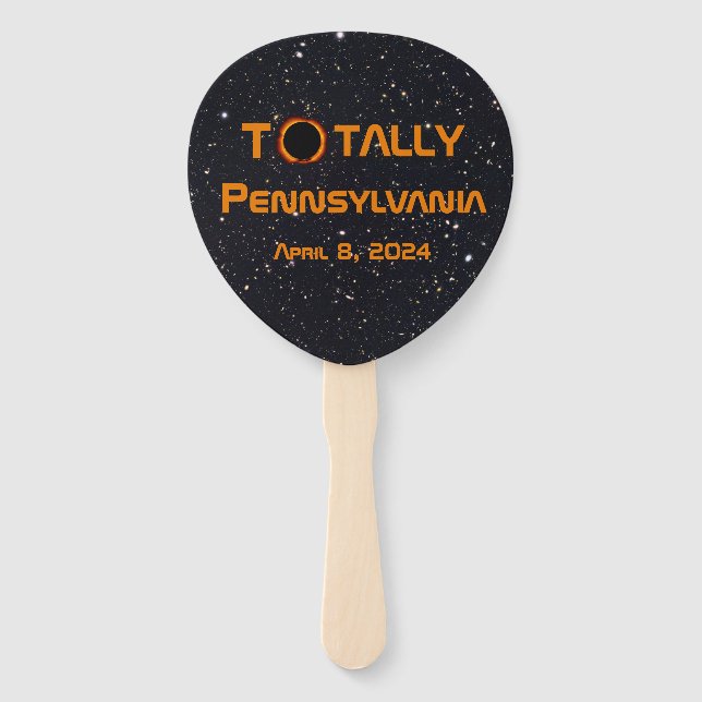 Leque Totalmente Pensilvânia 2024 Solar Eclipse (Frente)