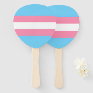 Leque trans party decor hand fans