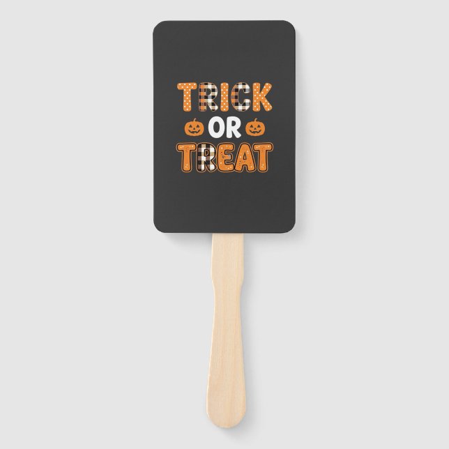 Leque Trick or Treat Halloween Abóbora Design Vector_1 (Frente)