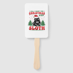 Leque Tudo o que quero no Natal é um Sloth