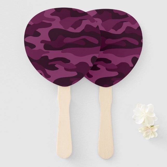 Leque Tyrian Purple Monocolor Camo (Frente e Verso)