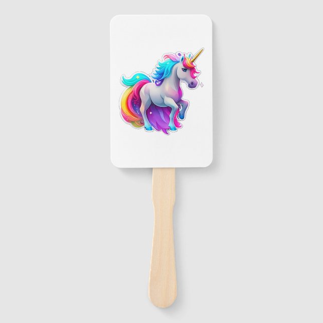 Leque Um Adorável Unicorn Sticker 2 (Frente)