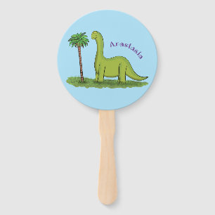 Leque Um desenho animado de brontosaurus dinossauros, ve