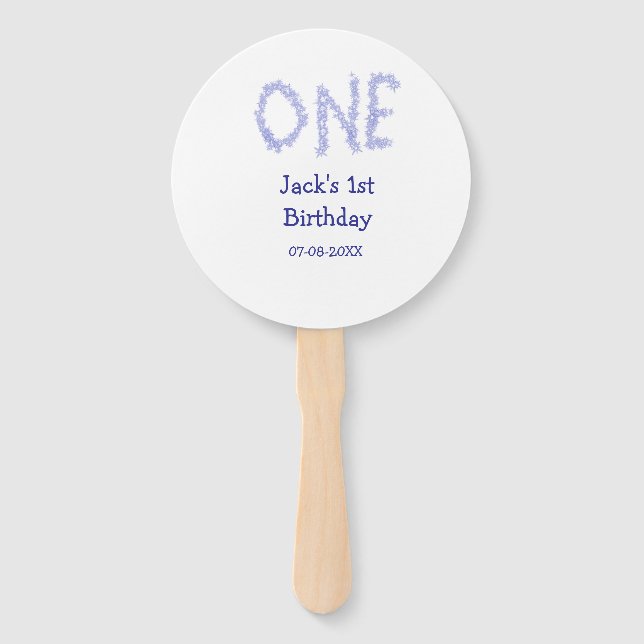 Leque Um primeiro aniversario moderno de menino brilhant (Frente)