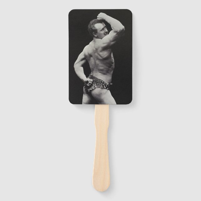 Leque Uma Nova Pose de Homens Fortes Eugen Sandow Fisicu (Frente)