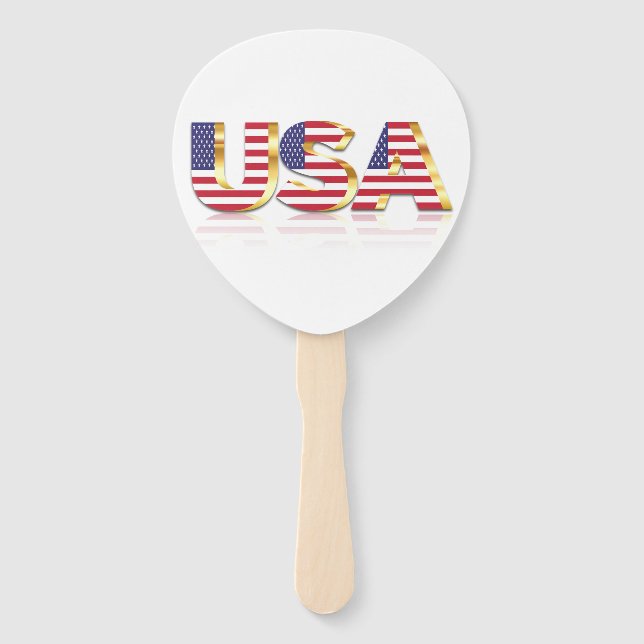 Leque USA Flag Hand Fan Patriotic American (Frente)