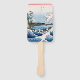 Leque Utagawa Hiroshige - Mar ao largo de Satta, Provínc