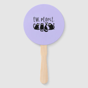 Leque Uw Pessoas Engraçadas Gatos Pretos