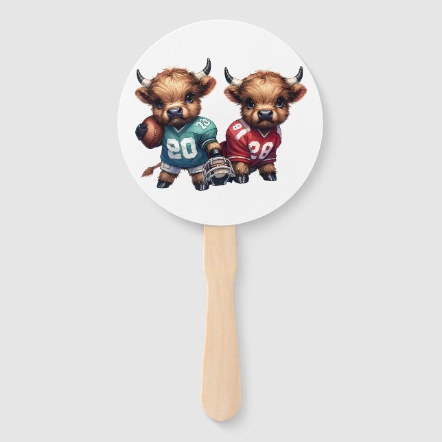 Leque Vacas e Futebol das Highland (Frente)