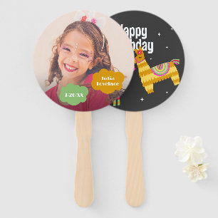Leque Ventilador de Mão de Aniversário Personalizado