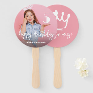 Leque Ventilador de Mão de Aniversário Personalizado