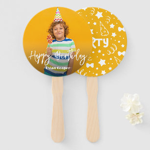 Leque Ventilador de Mão de Aniversário Personalizado