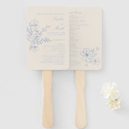 Leque Ventilador de Mão do Programa de Casamento de Cres