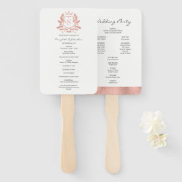 Leque Ventilador de Mão do Programa de Casamento Dourado