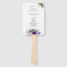 Ventilador de Mão do Programa de Casamento floral