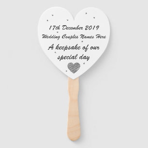 Leque Ventilador de Mão Personalizado - Guarda-Casamento