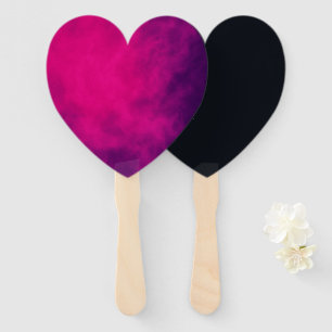 Leque Ventilador de remo cardíaco personalizado - Rosa c