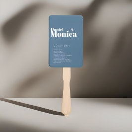 Leque Ventilador do Programa de Casamento Azul de Pastel