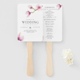 Leque Ventilador do Programa de Casamento da Magnolia Mo