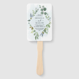 Leque Ventilador do Programa de Casamento Eucalyptus Azu