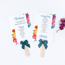 Leque Ventilador do Programa de Casamento Floral Colorid