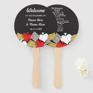 Leque Ventilador do Programa de Casamento Glitter em Las