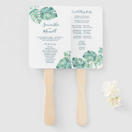 Leque Ventilador do Programa de Casamento Verde Tropical