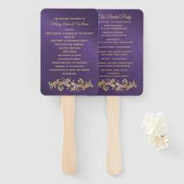 Leque Ventilador do Programa do Casamento tema damasco R