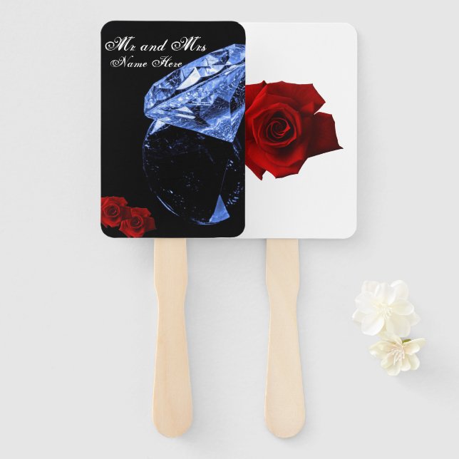 Leque Ventilador do programa Retângulo de Diamante e Ros (Frente e Verso)