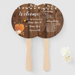 Leque Ventilador do Programa Rustic Fall Pumpkin Wood We