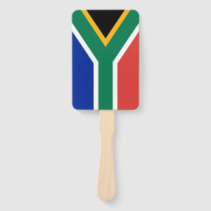 Leque Ventilador manual com bandeira da África do Sul