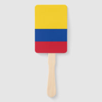 Ventilador manual com bandeira da Colômbia