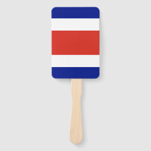 Leque Ventilador manual com bandeira da Costa Rica