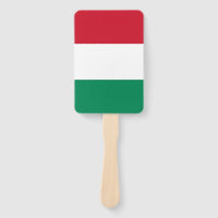 Ventilador manual com bandeira da Hungria