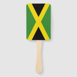 Leque Ventilador manual com bandeira da Jamaica