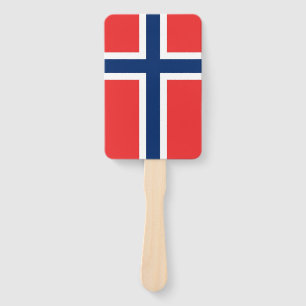 Leque Ventilador manual com bandeira da Noruega