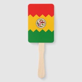 Leque Ventilador manual com bandeira de Los Angeles, EUA