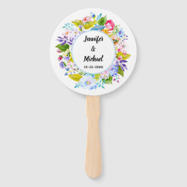 Leque Ventiladores convidados do casamento romântico com