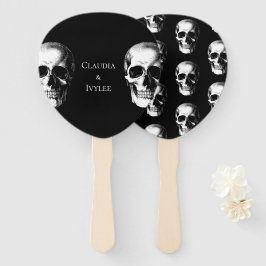 Leque Ventiladores de Casamento de Halloween Gothic